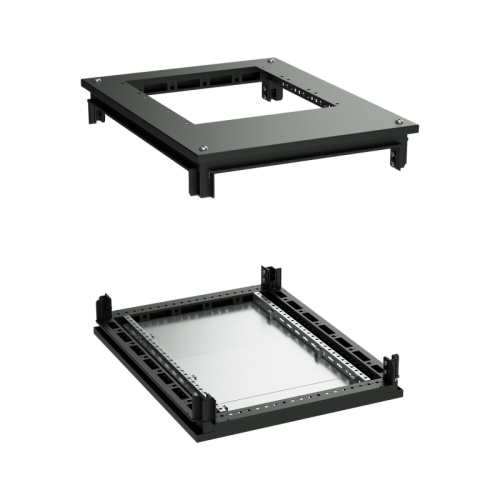 Крыша с фланцем и основание для 19 IT-CQE 600x600, RAL9005 | код R5RKTB66FITB | DKC