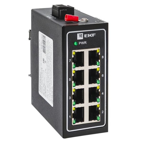 Промышленный неуправляемый коммутатор EKF TSX-100 8 портов 10/100 Мбит/с | код TSX-100-UN-8 | EKF фото 2