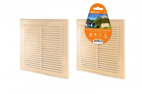 Решетка разъемная с москитной сеткой, 150х150 ЭКО (беж.) TDM | код SQ1807-0075 | TDM
