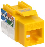 ITK Модуль Keystone Jack кат.6A UTP 110 IDC 90град жёлтый | код CS1-1C6AU-11-05 | IEK