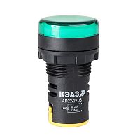 Лампа AD22DS(LED) матрица 22мм 24В AC/DC зел. | код 303938 | КЭАЗ