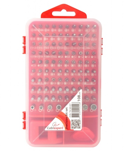 Отвертка с набором бит Cablexpert TK-SD-07 (108 предметов) | код TK-SD-07 | Cablexpert