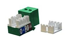 Hyperline KJ9-8P8C-C5e-90-GN Вставка Keystone Jack RJ-45(8P8C), категория 5e, зеленая | код 432652 | Hyperline