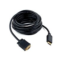 Кабель DisplayPort->VGA Cablexpert CCP-DPM-VGAM-5M, 5м, 20M/15M, черный, экран, пакет | код CCP-DPM-VGAM-5M | Cablexpert