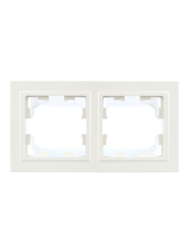 BRITE Рамка 2-местная IP44 РУ-2-БрБ-44 белый | код BR-M22-44-K01 | IEK фото 2