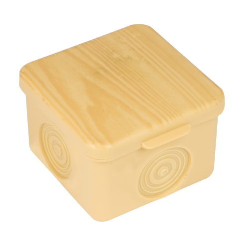 Коробка распаячная КМР-030-037 пылевлагозащищенная без мембранных вводов (65х65х50) светлое дерево PROxima | код plc-kmr-030-037-s | EKF