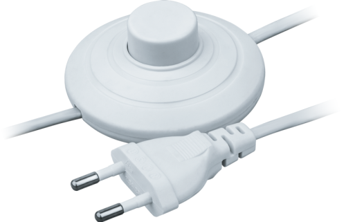 Шнур 61 600 NPS-FS01-170-2х0.5-WH 1.7м с выкл. бел. Navigator | код 61600 | NAVIGATOR