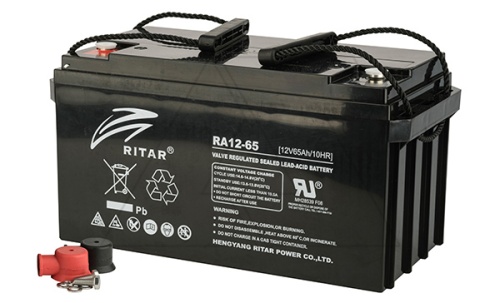 Батарея аккумуляторная Ritar RA12-65, F11(M6), 12V/65Ah, 182x350x167 HxLxW, 18.5kg, 12 лет | код RA12-65 | HAC