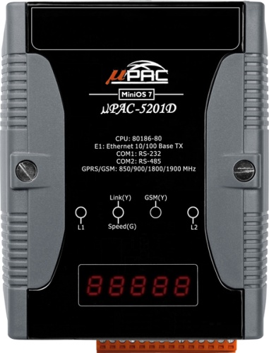 uPAC-5201D CR ?PAC-5000 with LAN and 2G (GPRS) | код 00-06084373 | ICP DAS