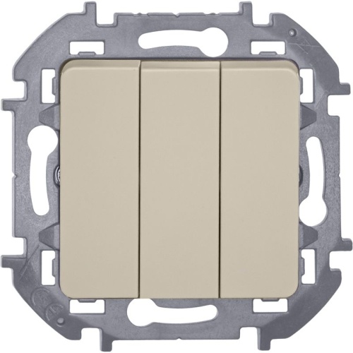 Выключатель трёхклавишный Inspiria 10АХ 250В винтовые зажимы - слоновая кость | код 673541 | Legrand фото 5