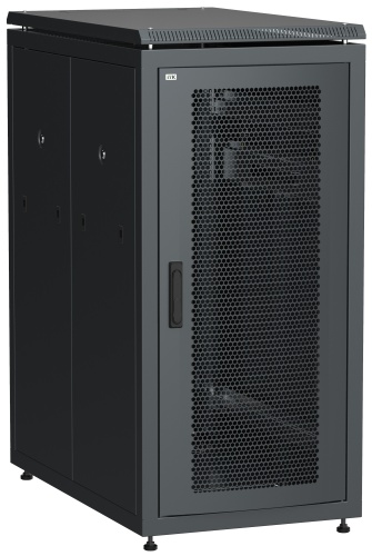 ITK LINEA N Шкаф напольный сетевой 19" 28U 800х1000мм перфорированная передняя дверь задняя перфорированная черный | код LN05-28U81-PP | IEK