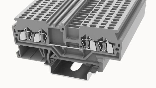 WS1.5-QU-01P-11-00Z(H), Клемма пружинная WS, 1.5 мм.кв., 4C, серый, шт | код 11030000065 | DEGSON