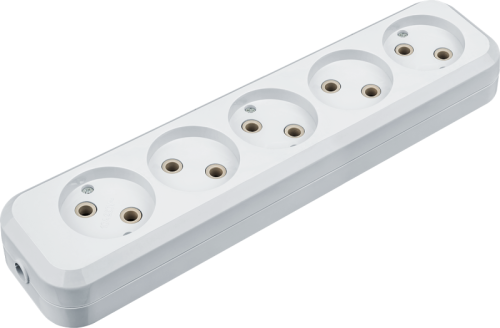 Колодка удлинителя 5-м без заземл. 61 589 NCA-BL01-05-х-WH АБС-пластик Navigator 61589