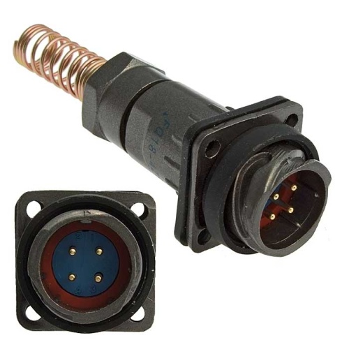 Разъём быстроразъёмный FQ18-4pin ZPJ-8, 4-х контакнтый | код 106959 | Ruichi