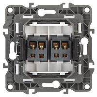 Розетка аудио двойная, Эра12, чёрный, 12-3112-06 | код Б0027466 | ЭРА