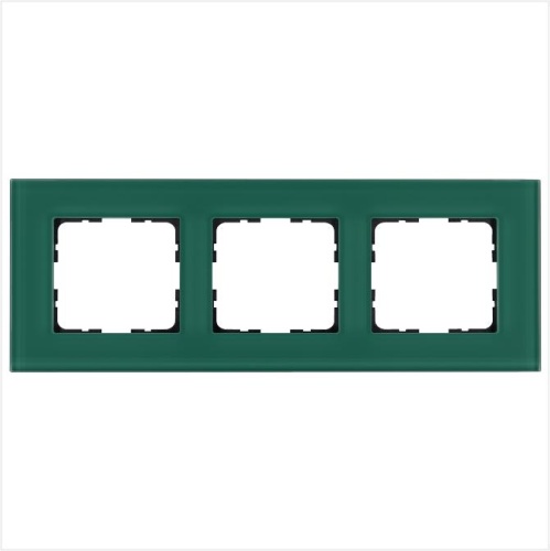 Рамка 3-постовая, стекло цвет Лазурный | код G1003GJ | Jasmart