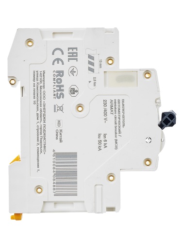 ARMAT Автоматический выключатель M06N 1P C 0,5А | код AR-M06N-1-C0D5 | IEK  фото 8