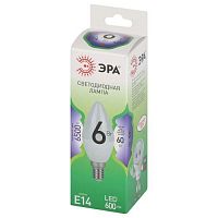 Лампа светодиодная LED 6 Вт 600Лм 6500К свеча холодный E14 220-240В LED B35-6W-865-E14 Green Line | код Б0067124 | ЭРА