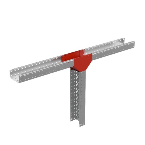 Отвод для лотка Т-образ. вертикал. вниз 500х100 сталь 1мм "ПЛЮС" TDVplus100-500 КМ PL3205