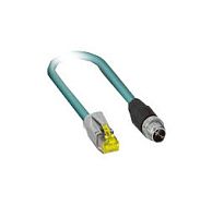 Кабель CBL-M12XMM8PRJ45-BK-200-IP67 Phoenix Contact 8-pin male X-coded M12-to-RJ45 Cat.5e UTP gigabit Ethernet cable, 2 meter, IP67-rated | код 00-06117318 | MOXA