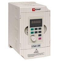 преобразователь частоты 0,75/1,5кВт 1х230В VECTOR-100 | код VT100-0R7-1B | EKF