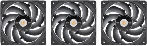 Вентилятор для корпуса Thermaltake Toughfan EX14 Pro Reverse 140х140x25 черный 4-pin 34.1дБ (упак.:3шт) (CL-F172-PL14BL-A) Ret | код 2009207 | THERMALTAKE