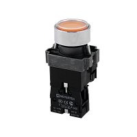 Кнопка плоская желтая с подсветкой, 24V AC/DC, 1NO, IP67, металл MTB2-BWF3571 | код 132659| MEYERTEC