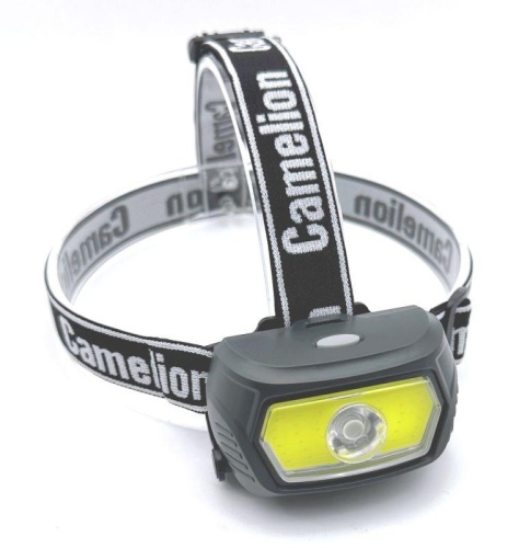 Фонарь налобный LED53413 аккум. 3.7В COB+LED 3Вт 3 реж. 3 x AAA Type-C блист карбон Camelion 15765 фото 2