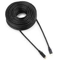Кабель HDMI Cablexpert CC-HDMI4-30M, 30м, v2.0, 19M/19M, черный, позол.разъемы, экран, однонаправленный, пакет | код CC-HDMI4-30M | Cablexpert
