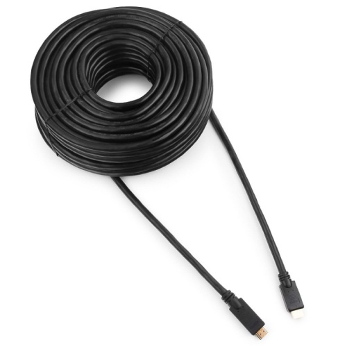 Кабель HDMI Cablexpert CC-HDMI4-30M, 30м, v2.0, 19M/19M, черный, позол.разъемы, экран, однонаправленный, пакет | код CC-HDMI4-30M | Cablexpert