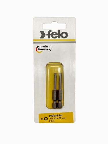 Бита Е6,3 TX15х50, серия Industrial, 2 шт в блистере | код 3615536 | FELO Бита Е6,3 TX15х50, серия Industrial, 2 шт в блистере | код 3615536 | FELO