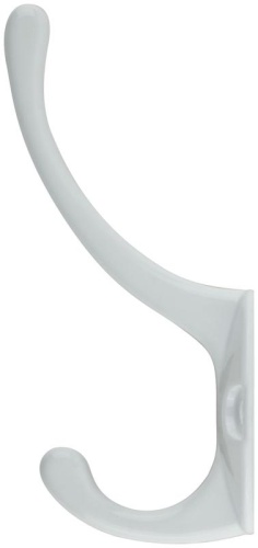 Крючок-вешалка двойн. бел. 66873 фото 3