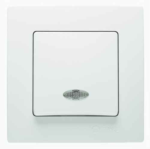 ВЫКЛЮЧАТЕЛЬ 1 КЛАВИШНЫЙ С ПОДСВЕТКОЙ LILLIUM NATURAL KARE | код 32001021 | Makel