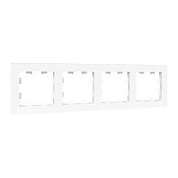 Эпика Рамка 4-местная белый пластик EKF | код UP1-FPW-04 | EKF