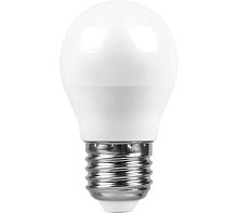 Лампа светодиодная LED 13вт Е27 белый матовый шар (SBG4513) | код 55161 | SAFFIT