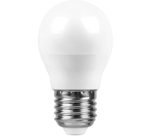 Лампа светодиодная LED 13вт Е27 белый матовый шар (SBG4513) | код 55161 | SAFFIT