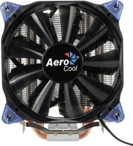 Устройство охлаждения(кулер) Aerocool Verkho 4 Soc-AM5/AM4/1151/1200/2066/2011/1700 черный 4-pin 15-27dB Al+Cu 140W 678gr Ret (VERKHO 4 PWM) | код 1053611 | AEROCOOL