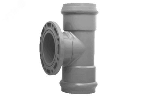 Тройник с ПВХ фланцем 225x200 мм. 90 градусов | код 2181133 | Хемкор