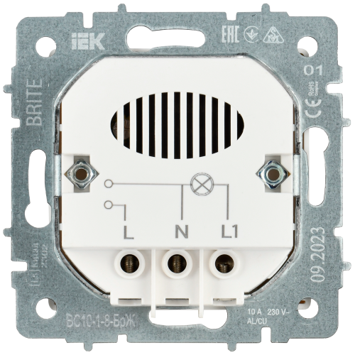 BRITE Выключ. карточный 30А ВС10-1-8-БрЖ жемч. IEK | код BR-V11-0-10-K36 | IEK фото 3