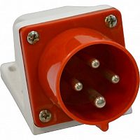 Вилка для монтажа на поверхность 524-32А-6h-380AC-3P+PE-IP44 | код. 241217 | КЭАЗ