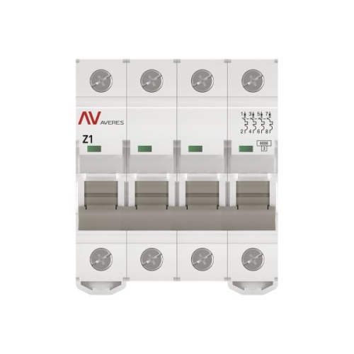 Выключатель автоматический AV-6 4P 1A (Z) 6kA EKF AVERES | код mcb6-4-01Z-av | EKF фото 4 Выключатель автоматический AV-6 4P 1A (Z) 6kA EKF AVERES | код mcb6-4-01Z-av | EKF фото 4