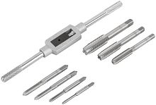 Метчики, легированная сталь Профи 7 шт., Метчикодержатель универсальный, блистер | код 70802 | FIT