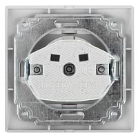 Розетка Intro Plano 1-202-03 с заземлением 2P+E Schuko, 16А-250В, IP20, СУ, алюминий | код Б0053878 | ЭРА