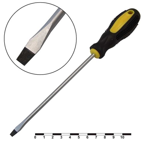 Отвертка плоская RUICHI CT-1602, 5x150 мм | код 82163 | Ruichi