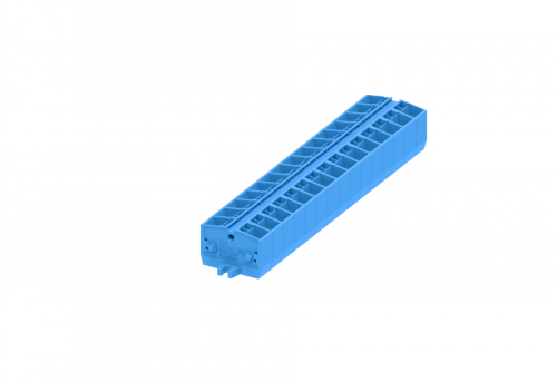 254334 Клемма TB 2-2 проходная фронт. подключение с крепеж. фланцами, сеч. 2.5мм2, син., шт | код 254334 | SUPU