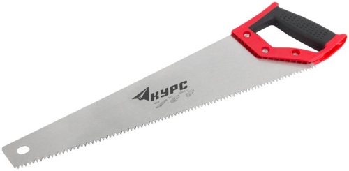 Ножовка по дереву, крупный каленый зуб 5 ТPI, 2D заточка, пластиковая прорезиненная ручка 450 мм | код 40339 | FIT фото 2