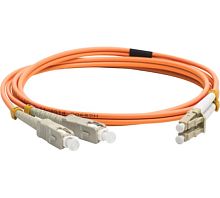 Патч-корд оптический LANMASTER, дуплексный, LC/PC-SС/PC, OM4, LSZH, 20 м | код LAN-2LC-2SC/OM4-20 | LANMASTER