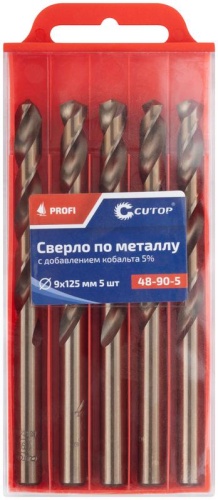 Сверло по металлу Cutop Profi с кобальтом 5%, 9X125 мм (5 шт) | код 48-90-5 | FIT фото 3 Сверло по металлу Cutop Profi с кобальтом 5%, 9X125 мм (5 шт) | код 48-90-5 | FIT фото 3