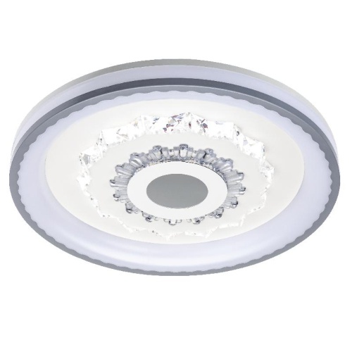 Люстра потолочная светодиодная диммируемая, CRYSTAL 3D, с ДУ, 3 режима, 480х480х60мм, 120Вт, 3000+6400K/4200K/6400+3000K, 40м, белый, 52368 0, Ritter | код 52368 0 | RITTER фото 10