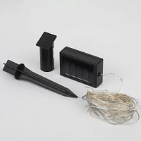 Садовая гирлянда ERASF22-42 на солнечной батарее Нить теплый свет 100 microLED, 10 м | код Б0053371 | ЭРА